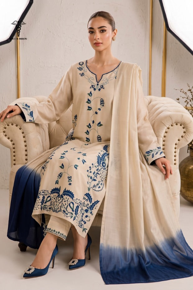 LCRB-07 EMBROIDERED DHANAK UNSTITCHED WINTER 3PC