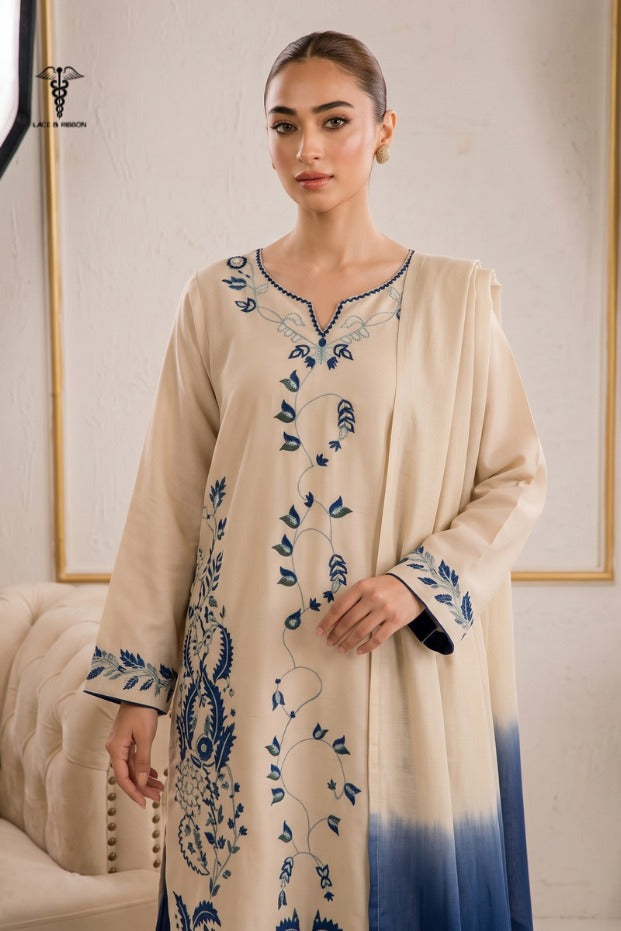 LCRB-07 EMBROIDERED DHANAK UNSTITCHED WINTER 3PC