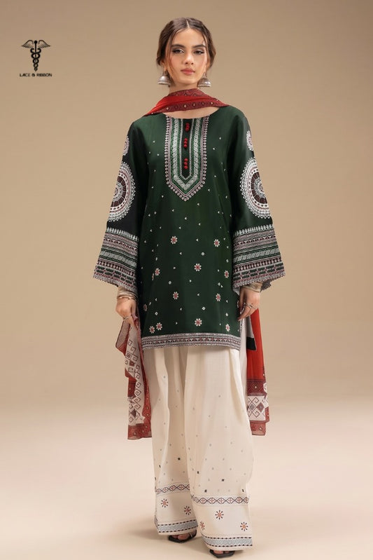 LCRB-301 EMBROIDERED LAWN UNSTITCHED SUMMER 3PC