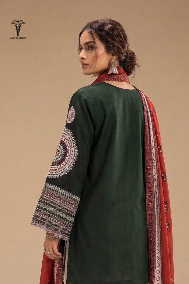 LCRB-301 EMBROIDERED LAWN UNSTITCHED SUMMER 3PC