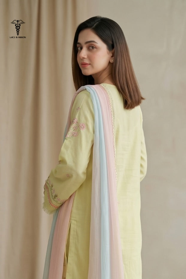 LCRB-305 EMBROIDERED LAWN UNSTITCHED SUMMER 3PC