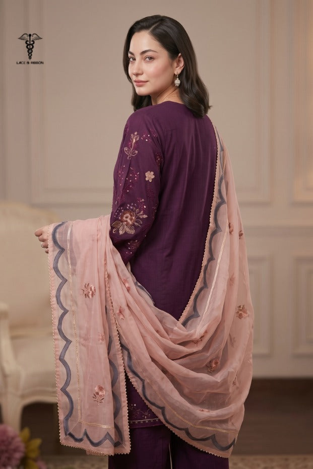LCRB-309 EMBROIDERED LAWN UNSTITCHES SUMMER 3PC