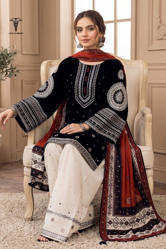 LCRB-303 EMBROIDERED LAWN UNSTITCHED SUMMER 3PC