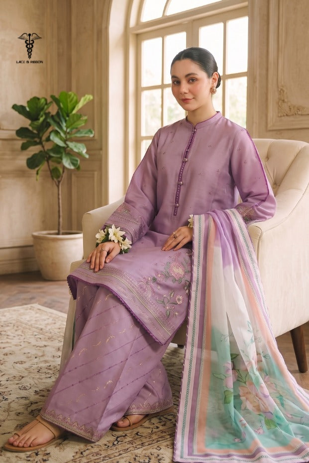 LCRB-306 EMBROIDERED LAWN UNSTITCHED SUMMER 3PC