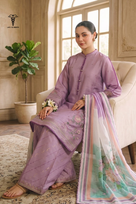 LCRB-306 EMBROIDERED LAWN UNSTITCHED SUMMER 3PC