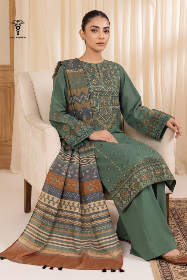 LCRB-310 EMBROIDERED LAWN UNSTITCHED SUMMER 3PC