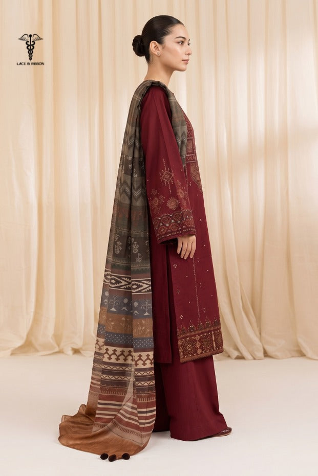 LCRB-311 EMBROIDERED LAWN UNSTITCHED SUMMER 3PC