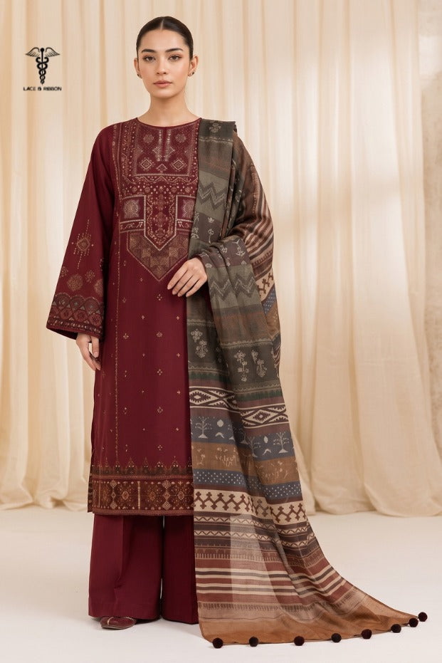 LCRB-311 EMBROIDERED LAWN UNSTITCHED SUMMER 3PC