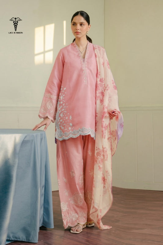 LCRB-302 EMBROIDERED LAWN UNSTITCHED SUMMER 3PC