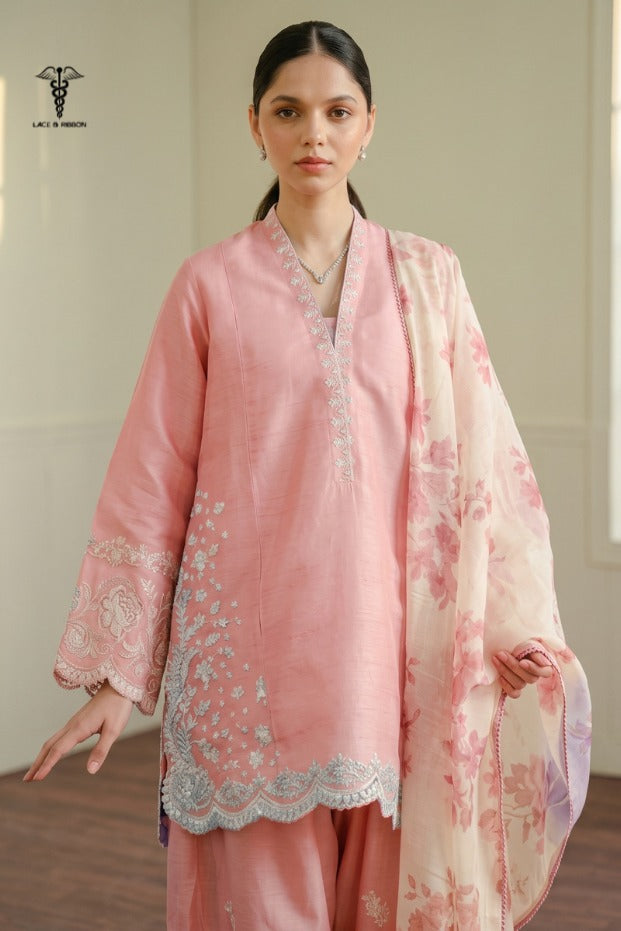 LCRB-302 EMBROIDERED LAWN UNSTITCHED SUMMER 3PC