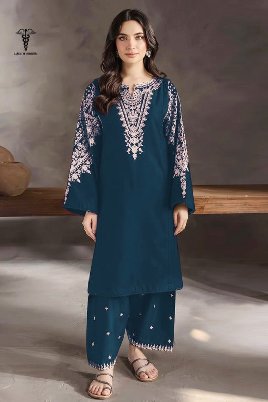 LCRB-401 EMBROIDERED LAWN UNSTITCHED SUMMER 2PC