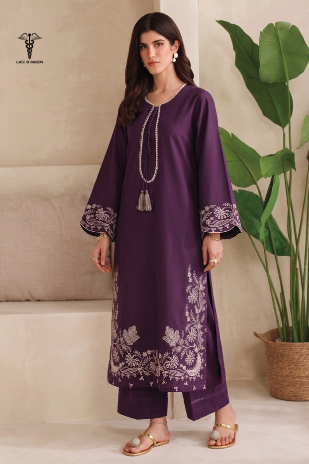 LCRB-403 EMBROIDERED LAWN UNSTITCHED SUMMER 2PC