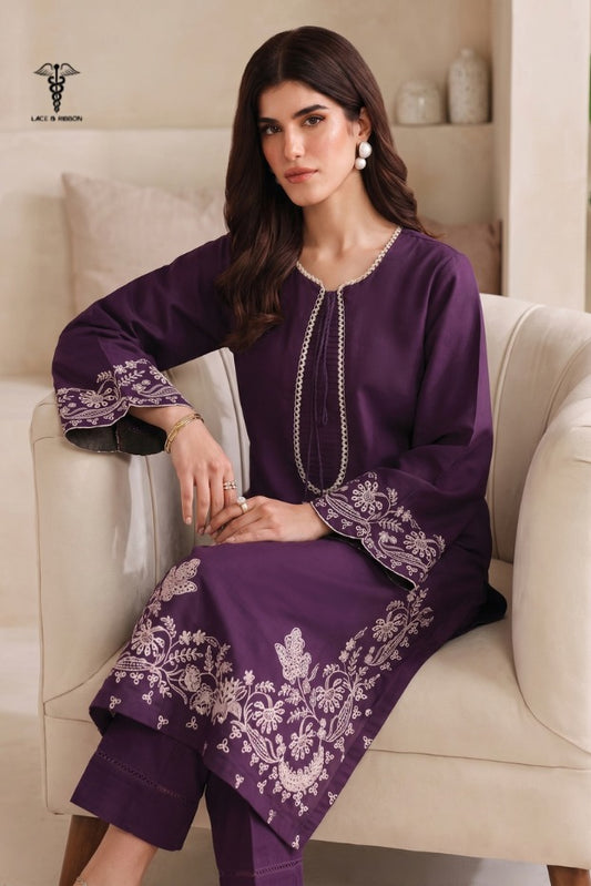 LCRB-403 EMBROIDERED LAWN UNSTITCHED SUMMER 2PC