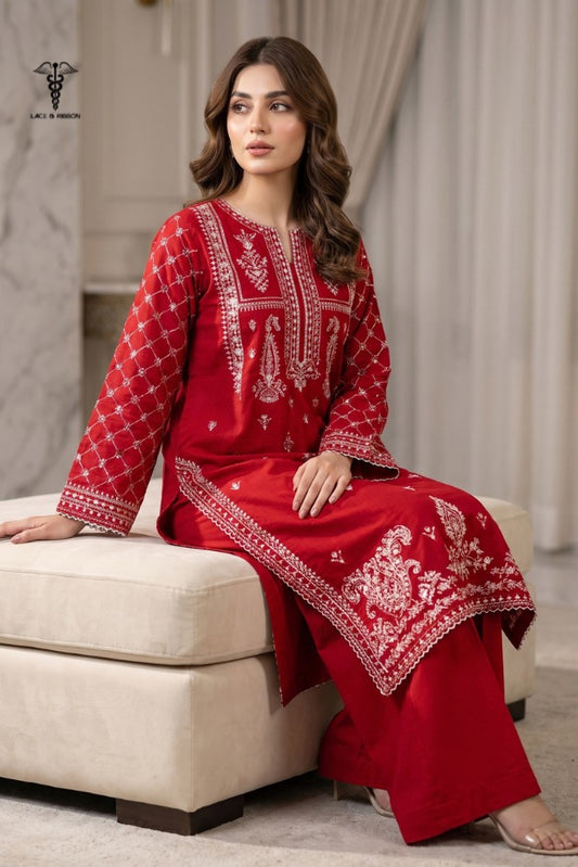 LCRB-404 EMBROIDERED LAWN UNSTITCHED SUMMER 2PC