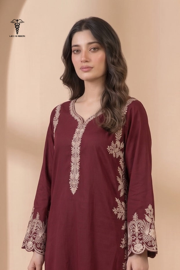 LCRB-408 EMBROIDERED LAWN UNSTITCHED SUMMER 2PC