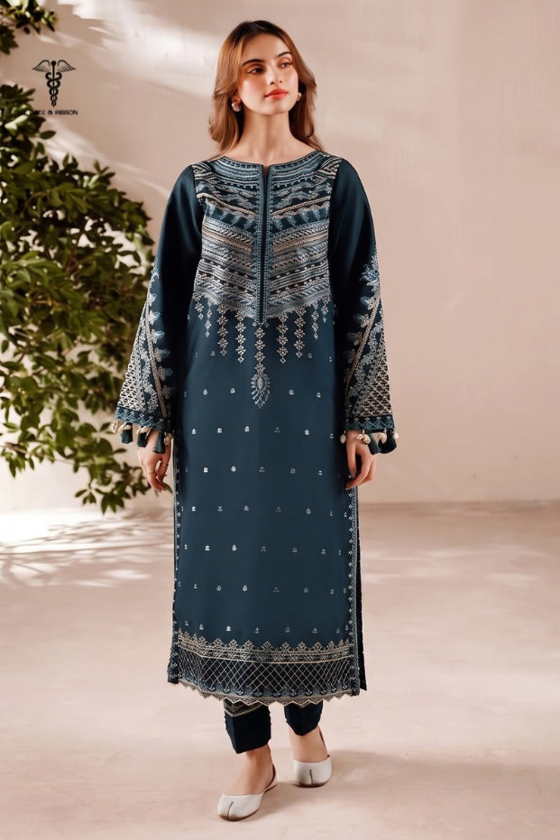 LCRB-101 EMBROIDERED DHANAK UNSTITCHED WINTER 2PC