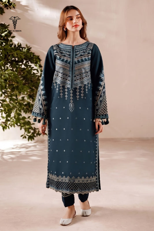 LCRB-101 EMBROIDERED DHANAK UNSTITCHED WINTER 2PC