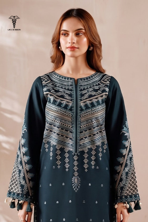 LCRB-101 EMBROIDERED DHANAK UNSTITCHED WINTER 2PC