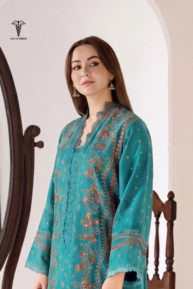 LCRB-409 EMBROIDERED LAWN UNSTITCHED SUMMER 2PC