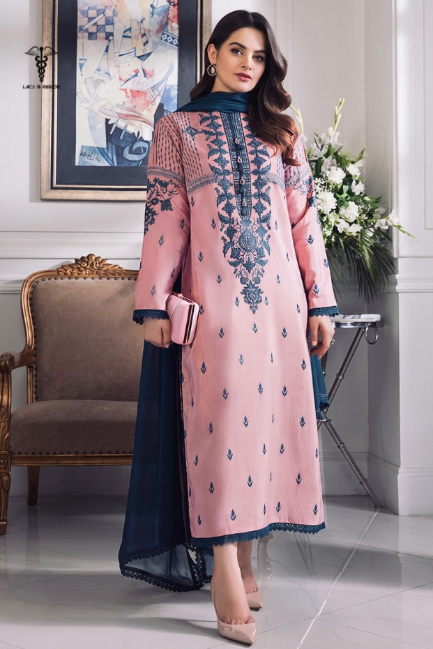 LCRB-32 EMBROIDERED DHANAK UNSTITCHED WINTER 3PC