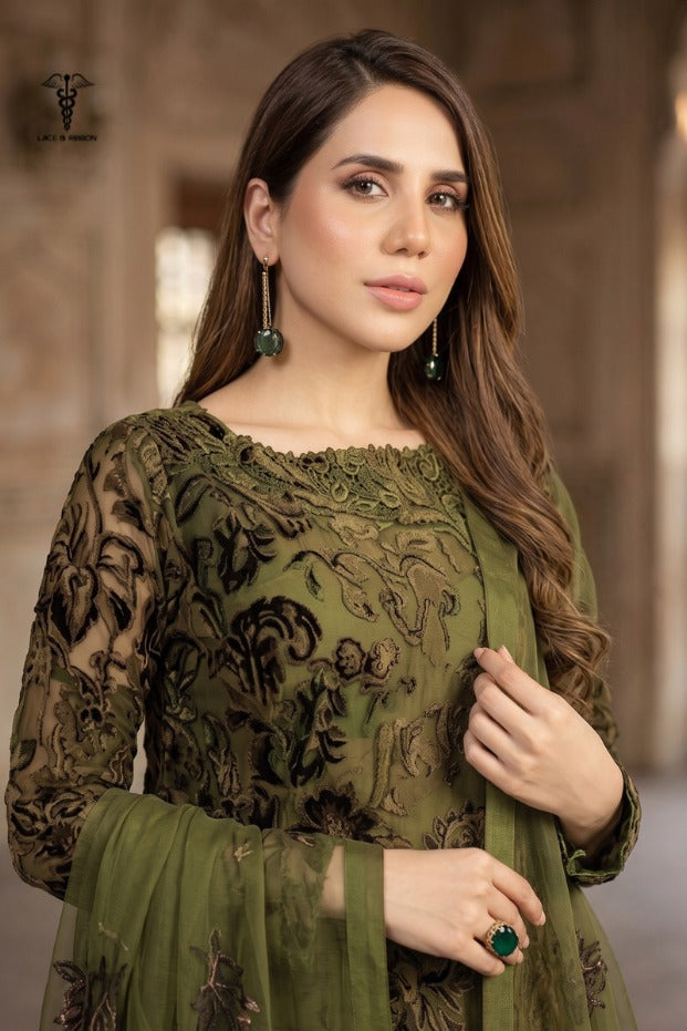 LCRB-34 EMBROIDERED DHANAK UNSTITCHED WINTER 3PC