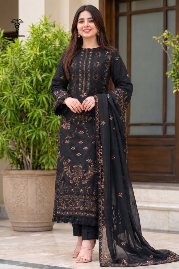 LCRB-33 EMBROIDERED DHANAK UNSTITCHED WINTER 3PC