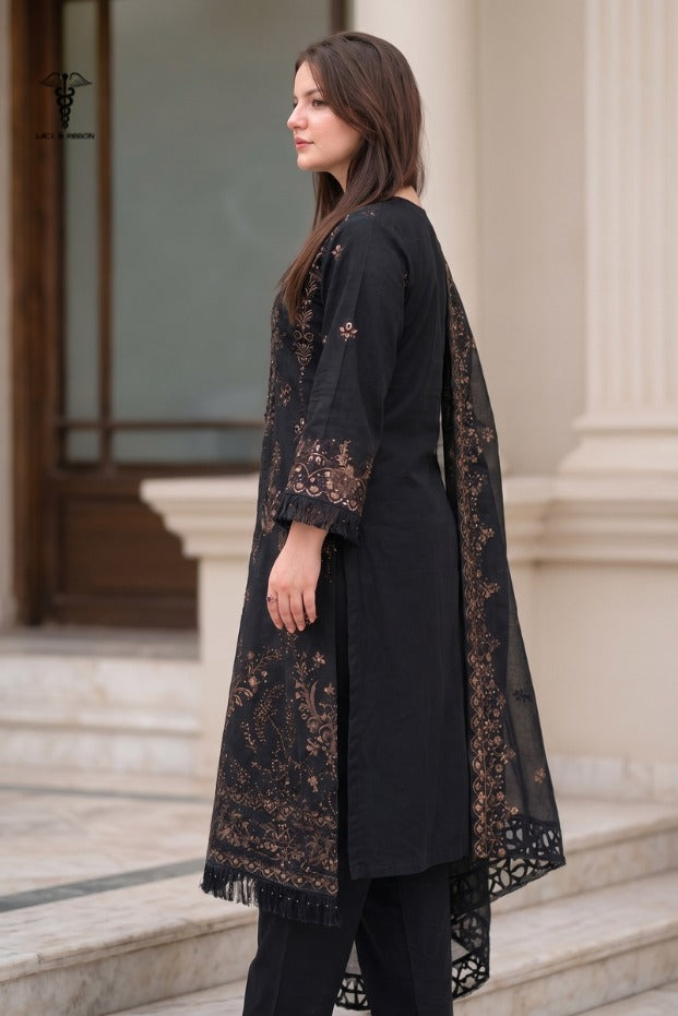 LCRB-33 EMBROIDERED DHANAK UNSTITCHED WINTER 3PC