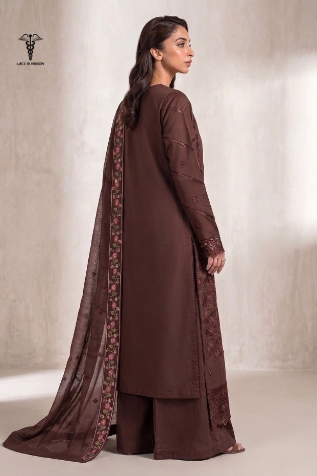 LCRB-35 EMBROIDERED DHANAK UNSTITCHED WINTER 3PC