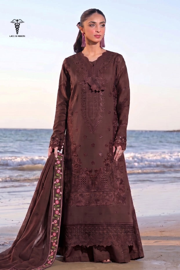 LCRB-35 EMBROIDERED DHANAK UNSTITCHED WINTER 3PC