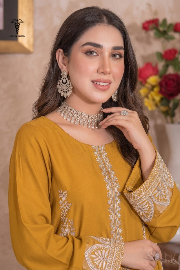 LCRB-36 EMBROIDERED DHANAK UNSTITCHED WINTER 3PC