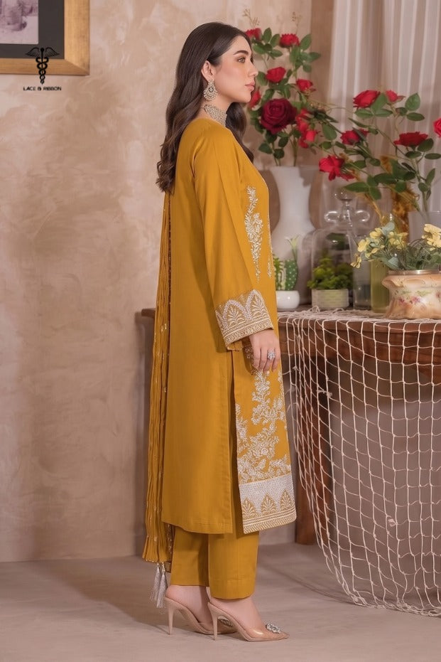 LCRB-36 EMBROIDERED DHANAK UNSTITCHED WINTER 3PC