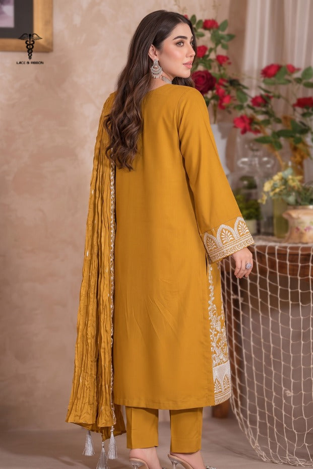 LCRB-36 EMBROIDERED DHANAK UNSTITCHED WINTER 3PC