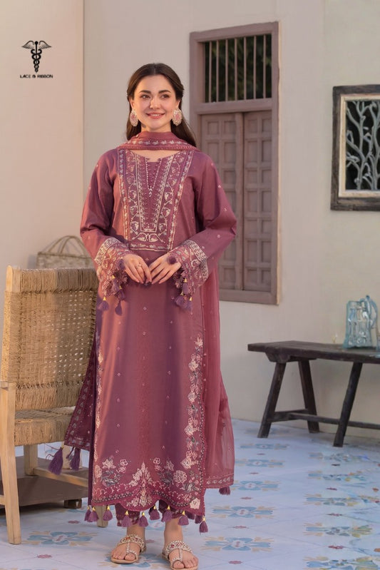 LCRB-37 EMBROIDERED DHANAK UNSTITCHED WINTER 3PC