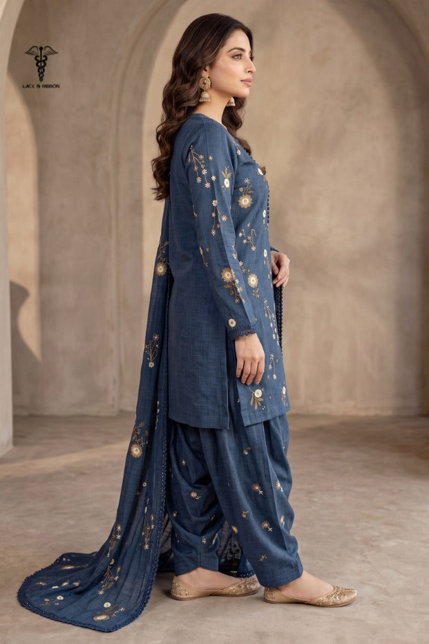 LCRB-44 EMBROIDERED DHANAK UNSTITCHED WINTER 3PC