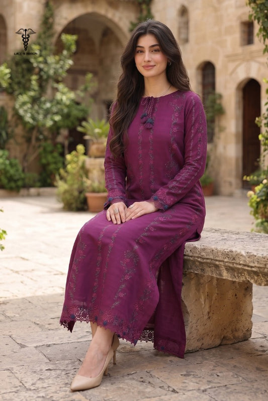 LCRB-105 EMBROIDERED DHANAK UNSTITCHED WINTER 2PC