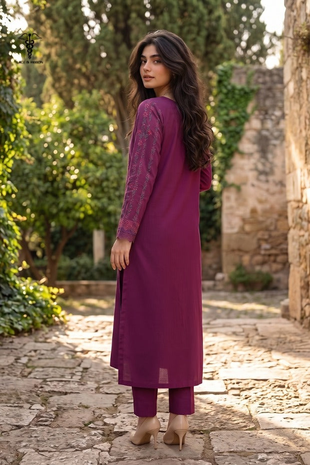 LCRB-105 EMBROIDERED DHANAK UNSTITCHED WINTER 2PC