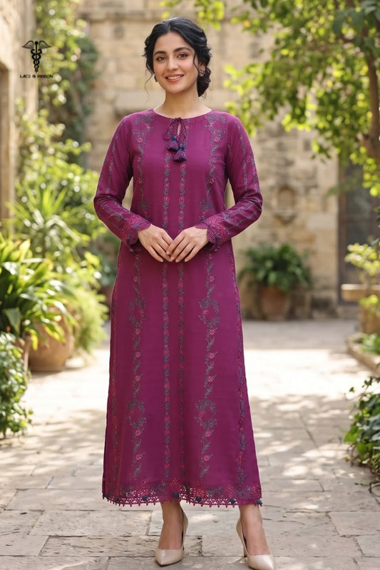 LCRB-105 EMBROIDERED DHANAK UNSTITCHED WINTER 2PC