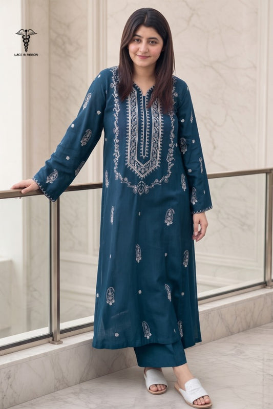 LCRB-107 EMBROIDERED DHANAK UNSTITCHED WINTER 2PC