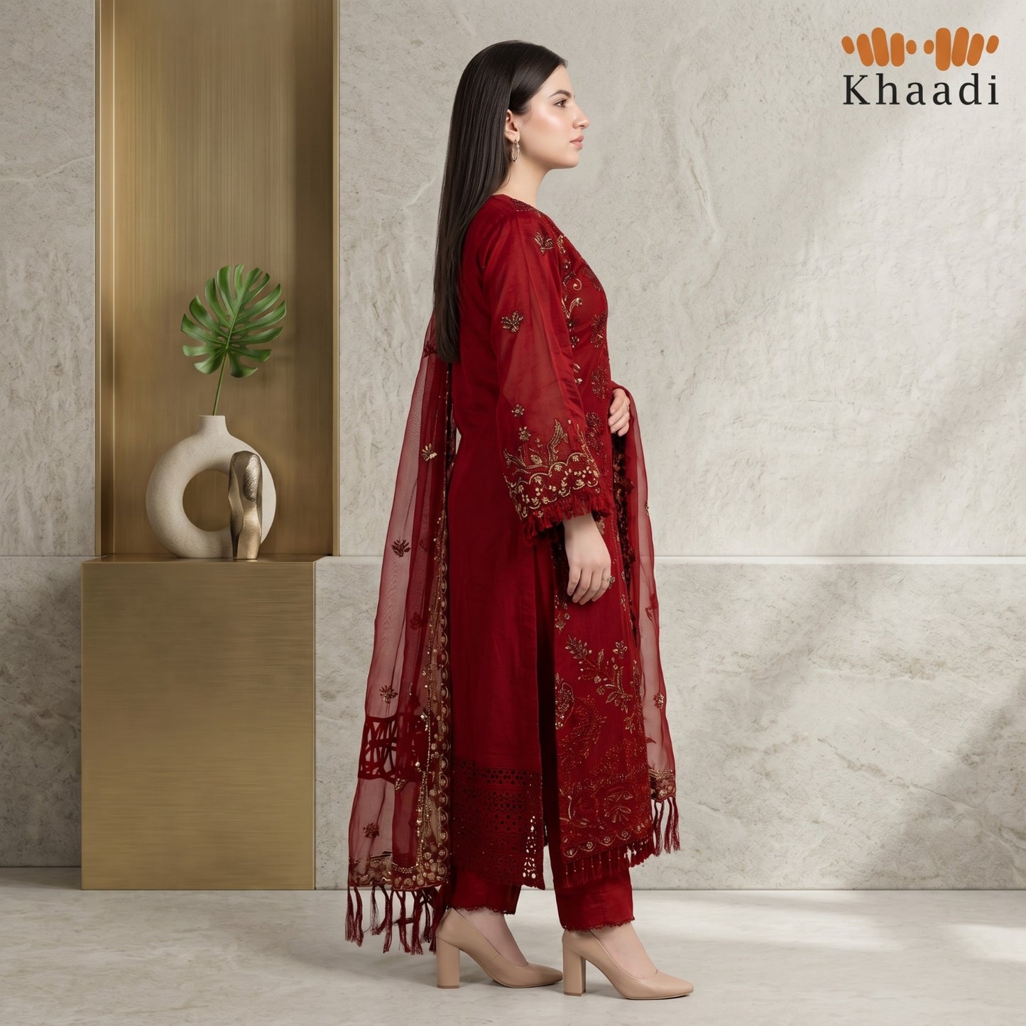 KHAADI LAWN EMBROIDERED UNSTITCHED 3PC