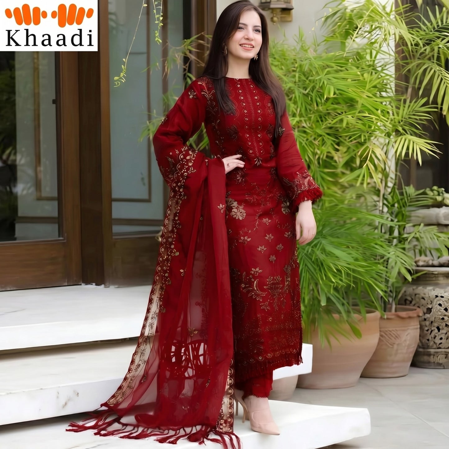 KHAADI LAWN EMBROIDERED UNSTITCHED 3PC
