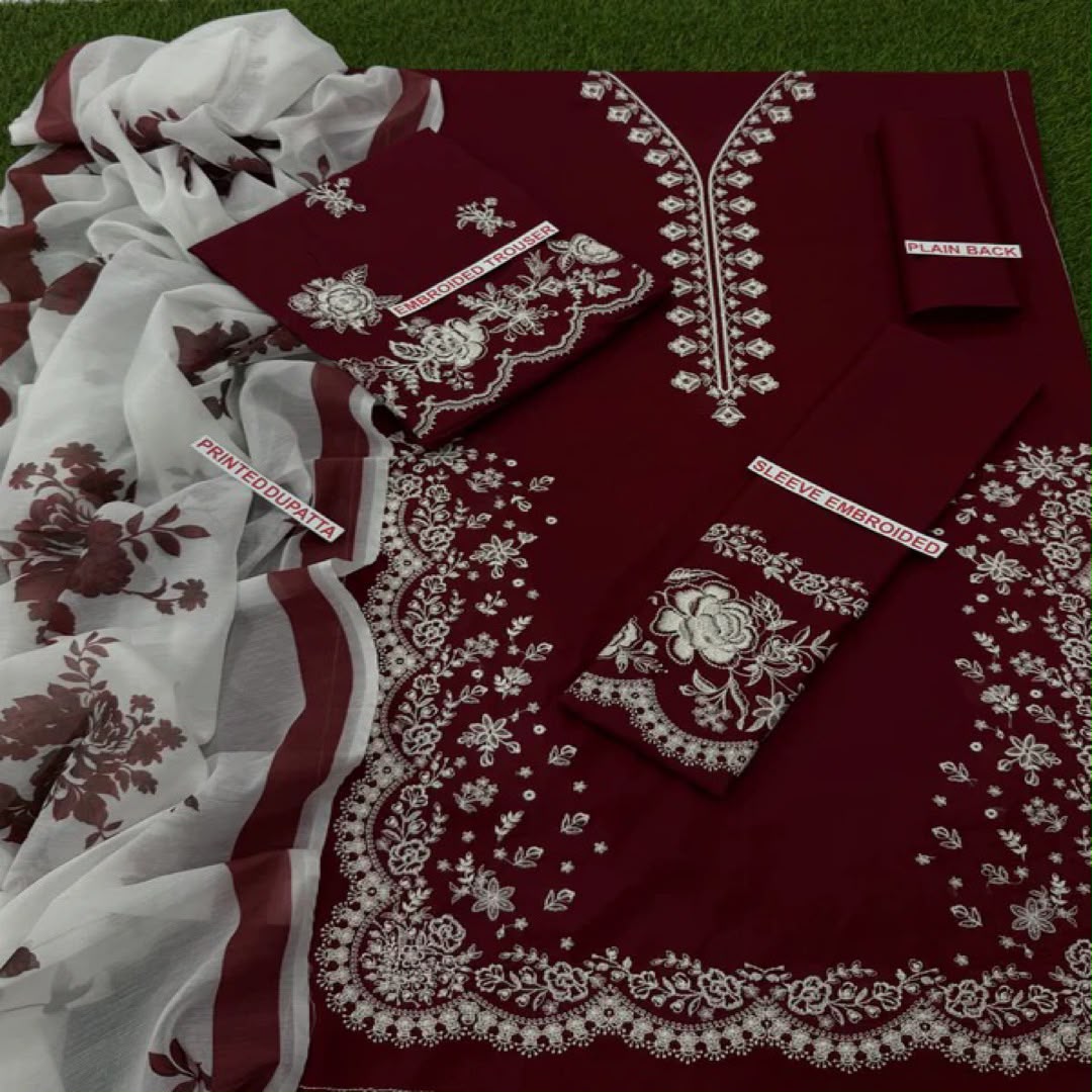 ZARA SHAHJAHAN LAWN EMBROIDERED UNSTITCHED 3pc