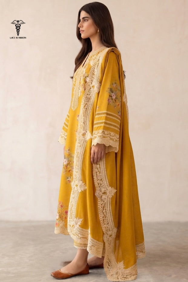 LCRB-10 EMBROIDERED DHANAK UNSTITCHED WINTER 3PC
