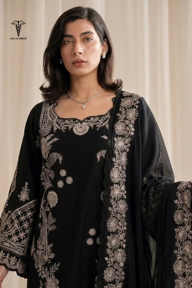 LCRB-14 EMBROIDERED DHANAK UNSTITCHED WINTER 3PC