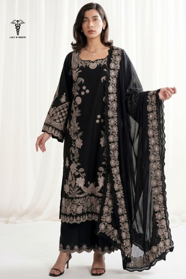 LCRB-14 EMBROIDERED DHANAK UNSTITCHED WINTER 3PC