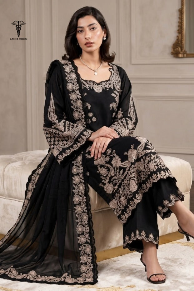 LCRB-14 EMBROIDERED DHANAK UNSTITCHED WINTER 3PC