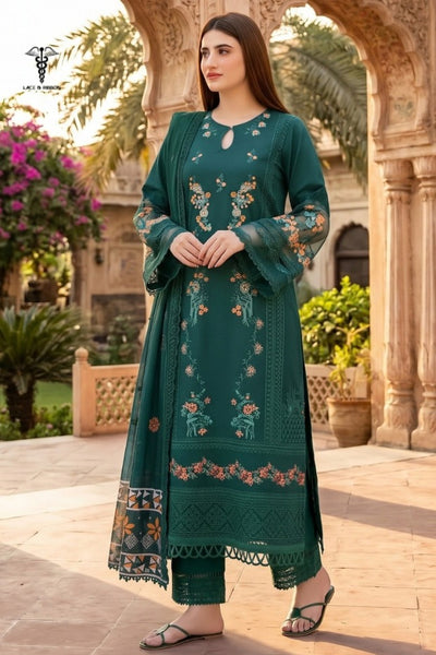 LCRB-20 EMBROIDERED DHANAK UNSTITCHED WINTER 3PC