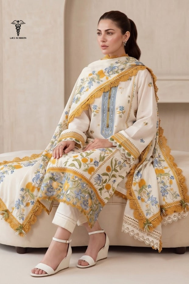 LCRB-21 EMBROIDERED DHANAK UNSTITCHED WINTER 3PC