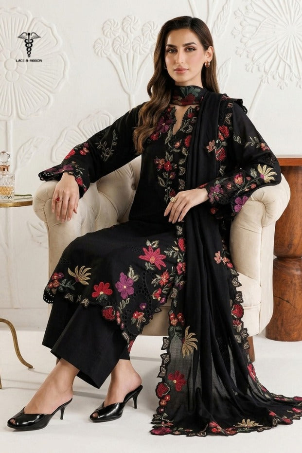 LCRB-03 EMBROIDERED DHANAK UNSTITCHED WINTER 3PC