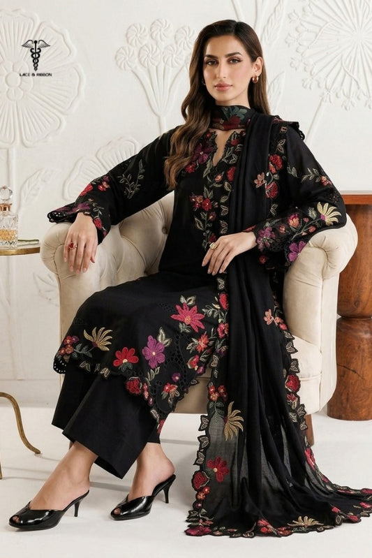 LCRB-03 EMBROIDERED DHANAK UNSTITCHED WINTER 3PC