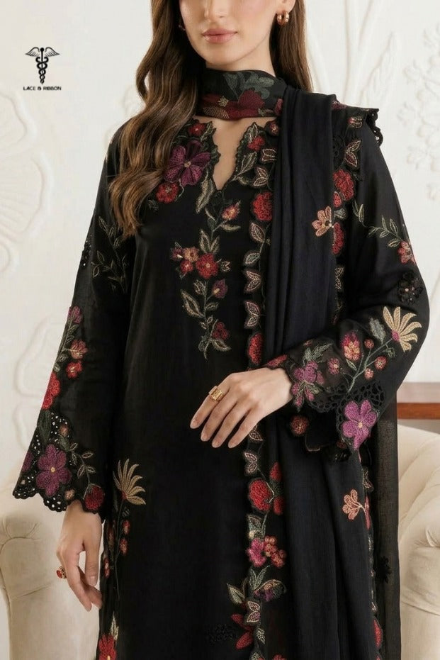 LCRB-03 EMBROIDERED DHANAK UNSTITCHED WINTER 3PC